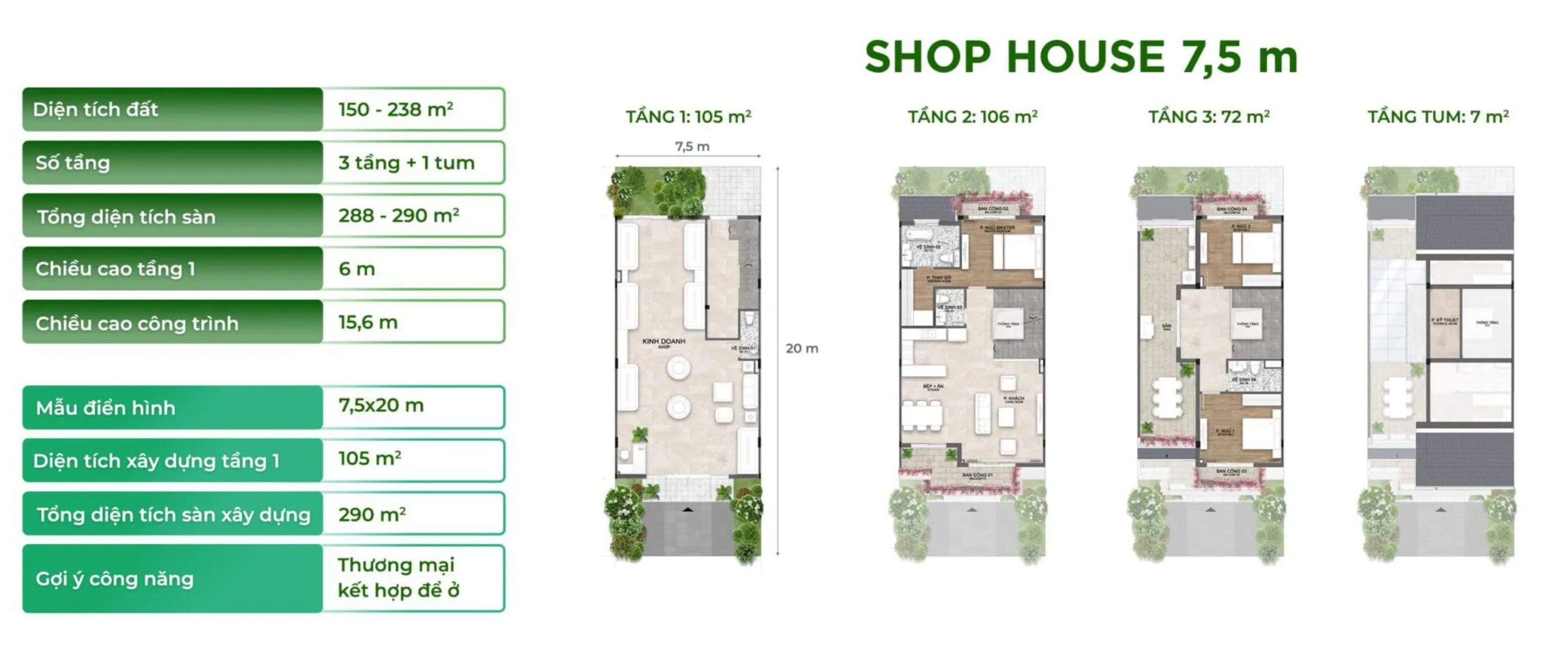 Eco Retreat 36 layout shophouse