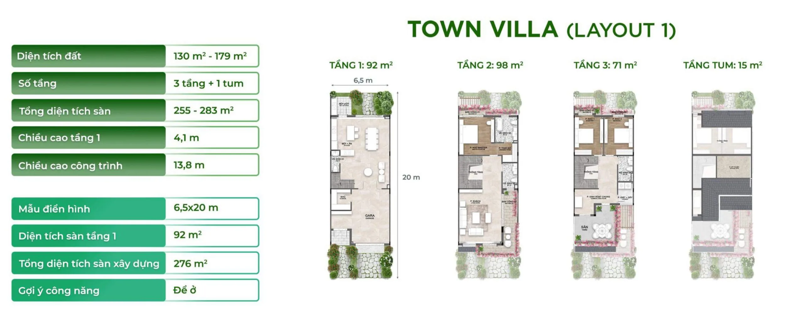 Eco Retreat 32 layout town villa