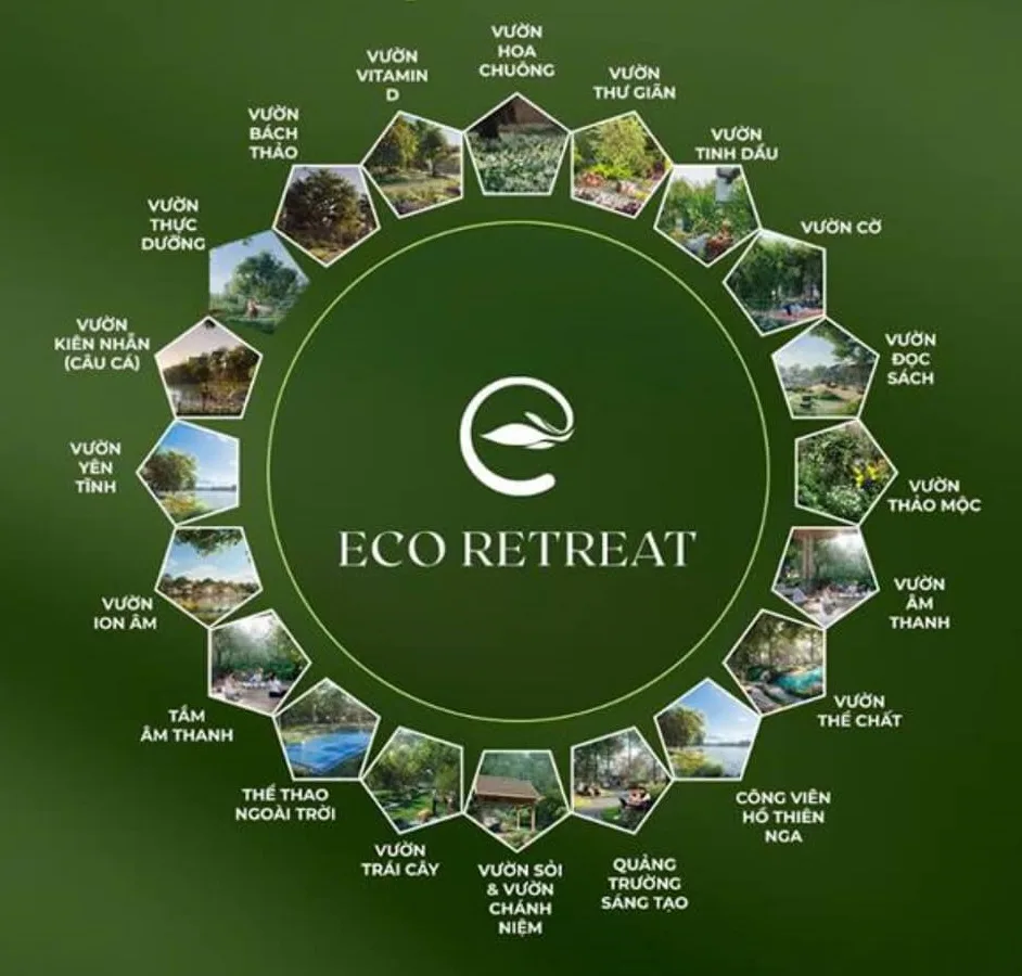 Eco Retreat 3 các tiện ích vườn trị liệu