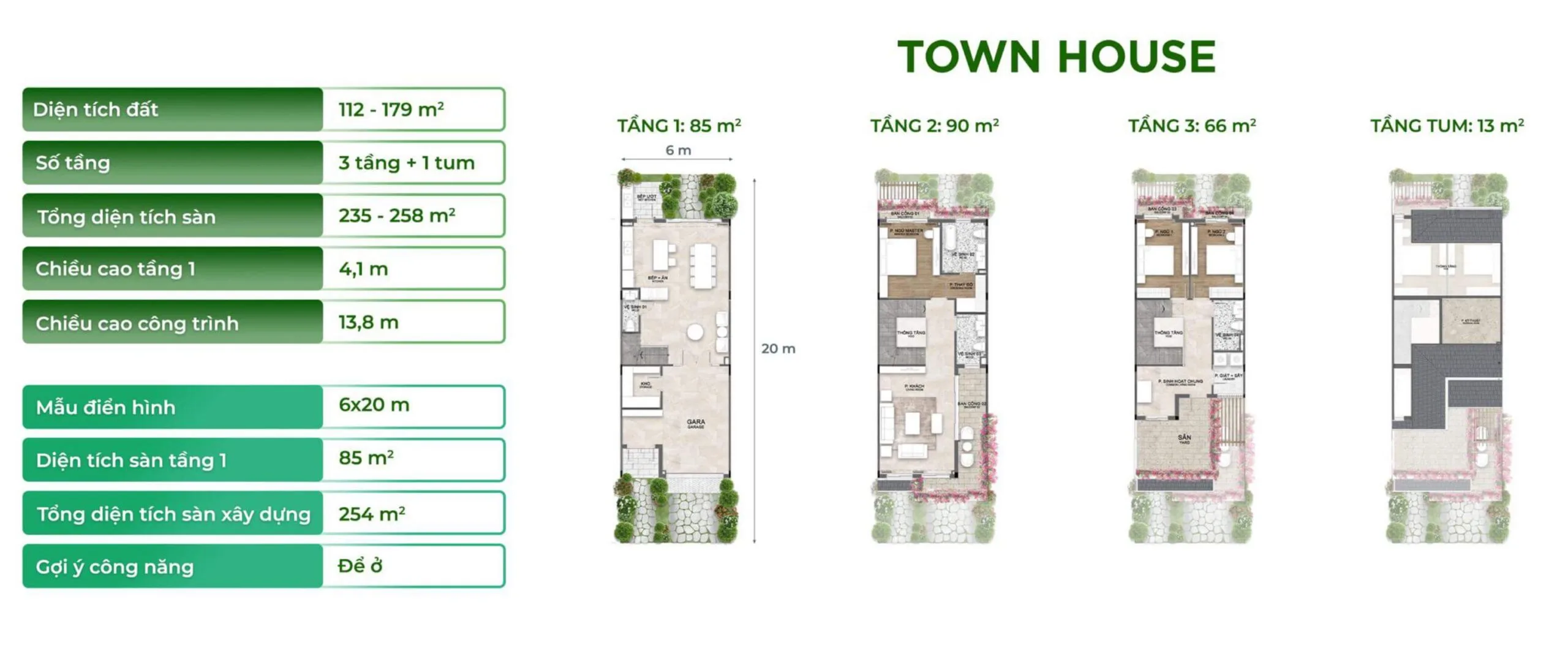 Eco Retreat 30 layout townhouse