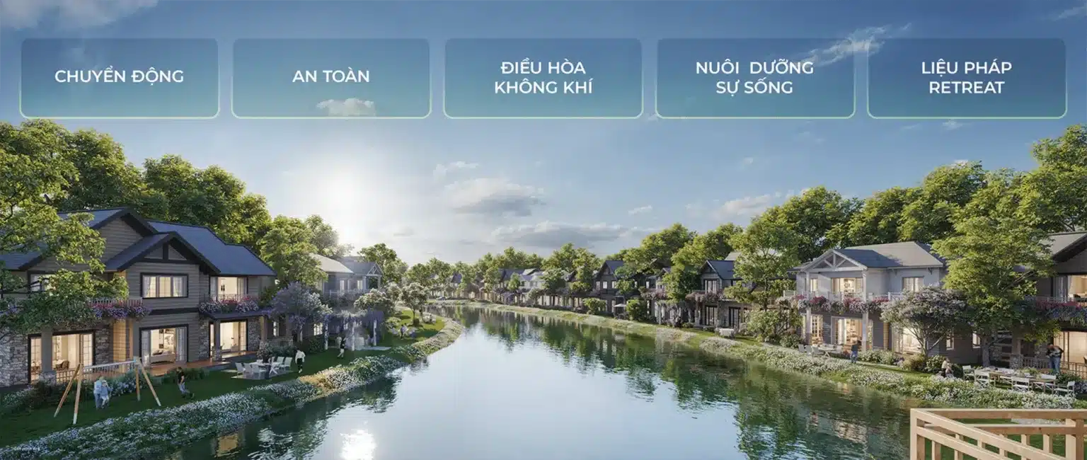 Retreat Island – Tâm điểm đầu tư mới tại phía Tây TP.HCM 2 biệt thự đảo eco retreat