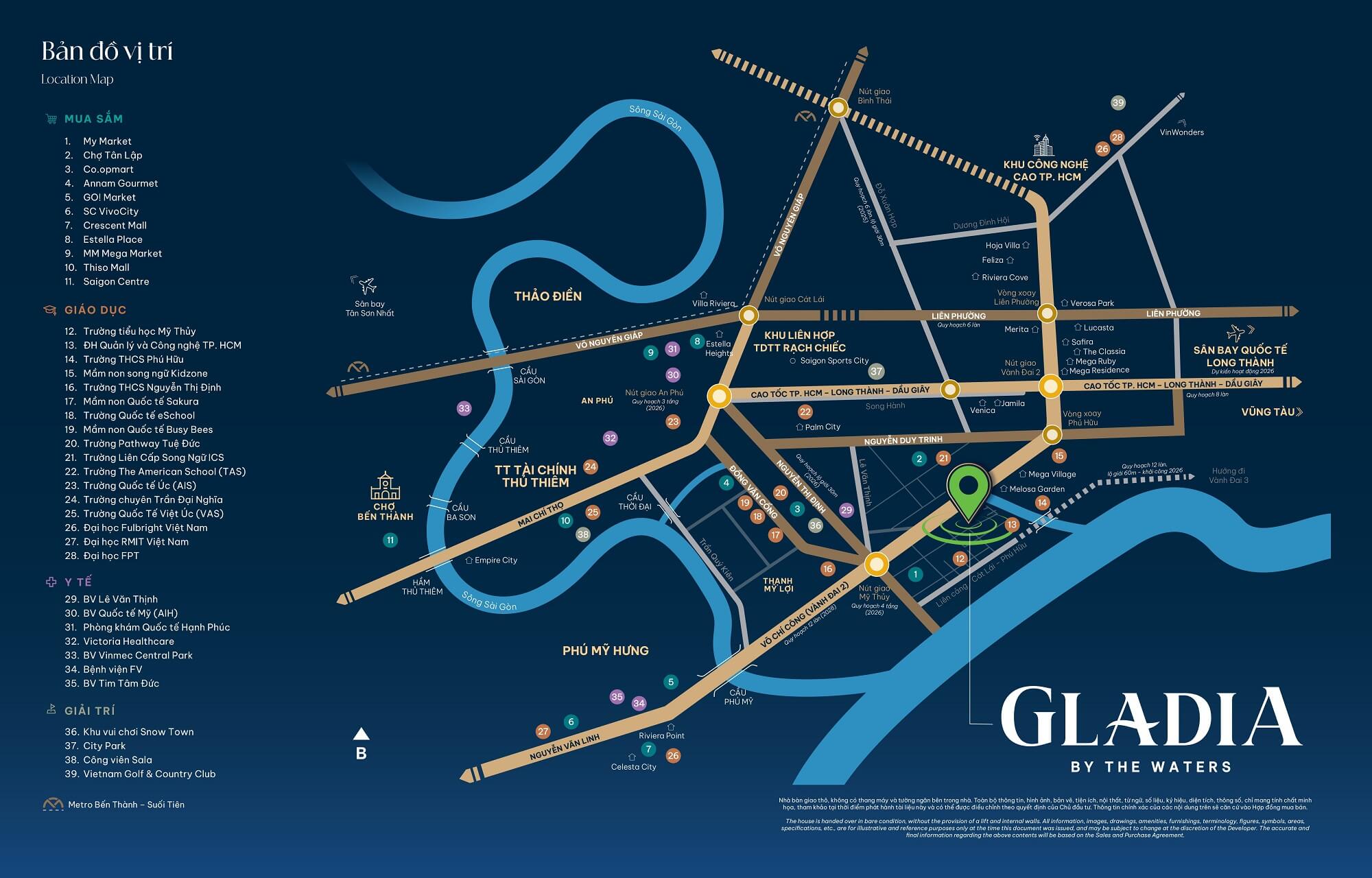 vị trí gladia