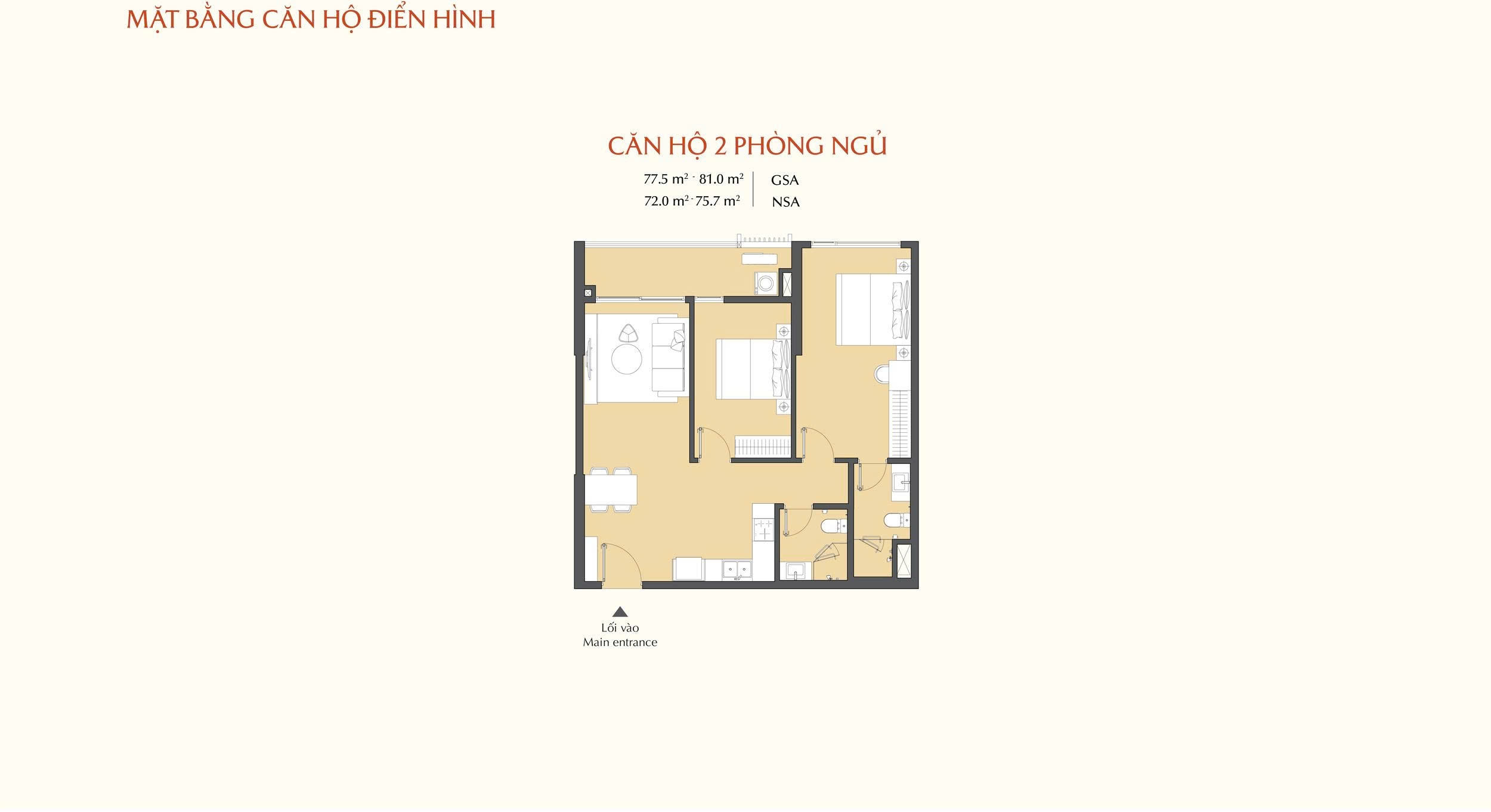 Masteri Park Place - The Global City 6 căn hộ 2 phòng ngủ