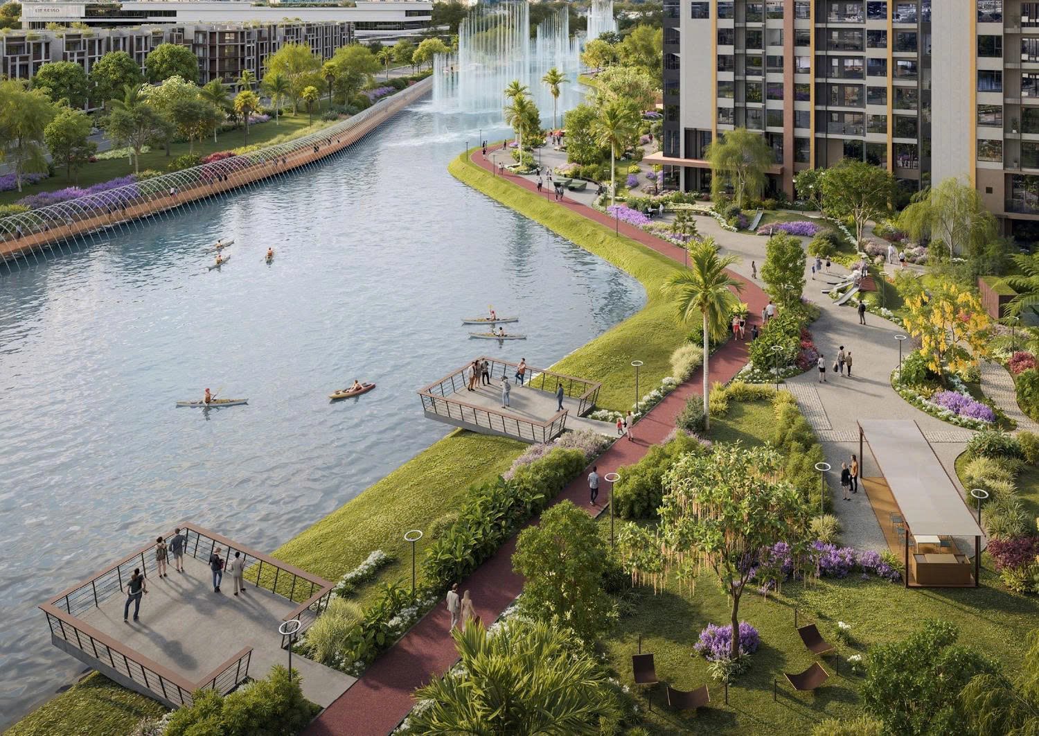 Masteri Park Place - The Global City 21 kênh đào nhạc nước