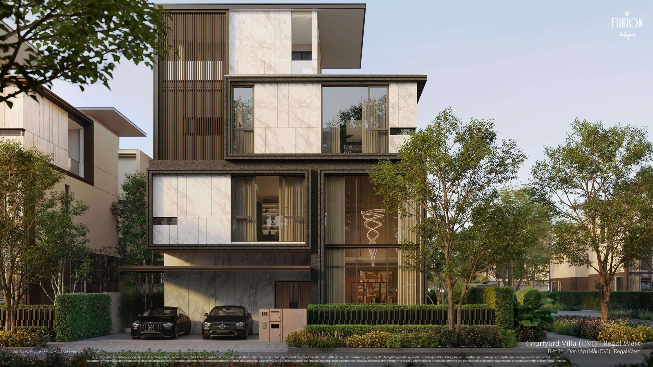 The Fullton Regal 6 Phối cảnh dòng sản phẩm biệt thự Countryard. Ảnh: CapitaLand Development.
