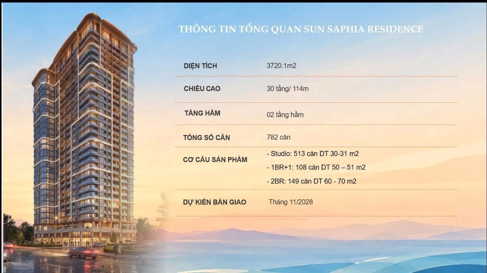Sun Saphia Residence 2 Thông tin tổng quan dự án Sun Saphia Residence